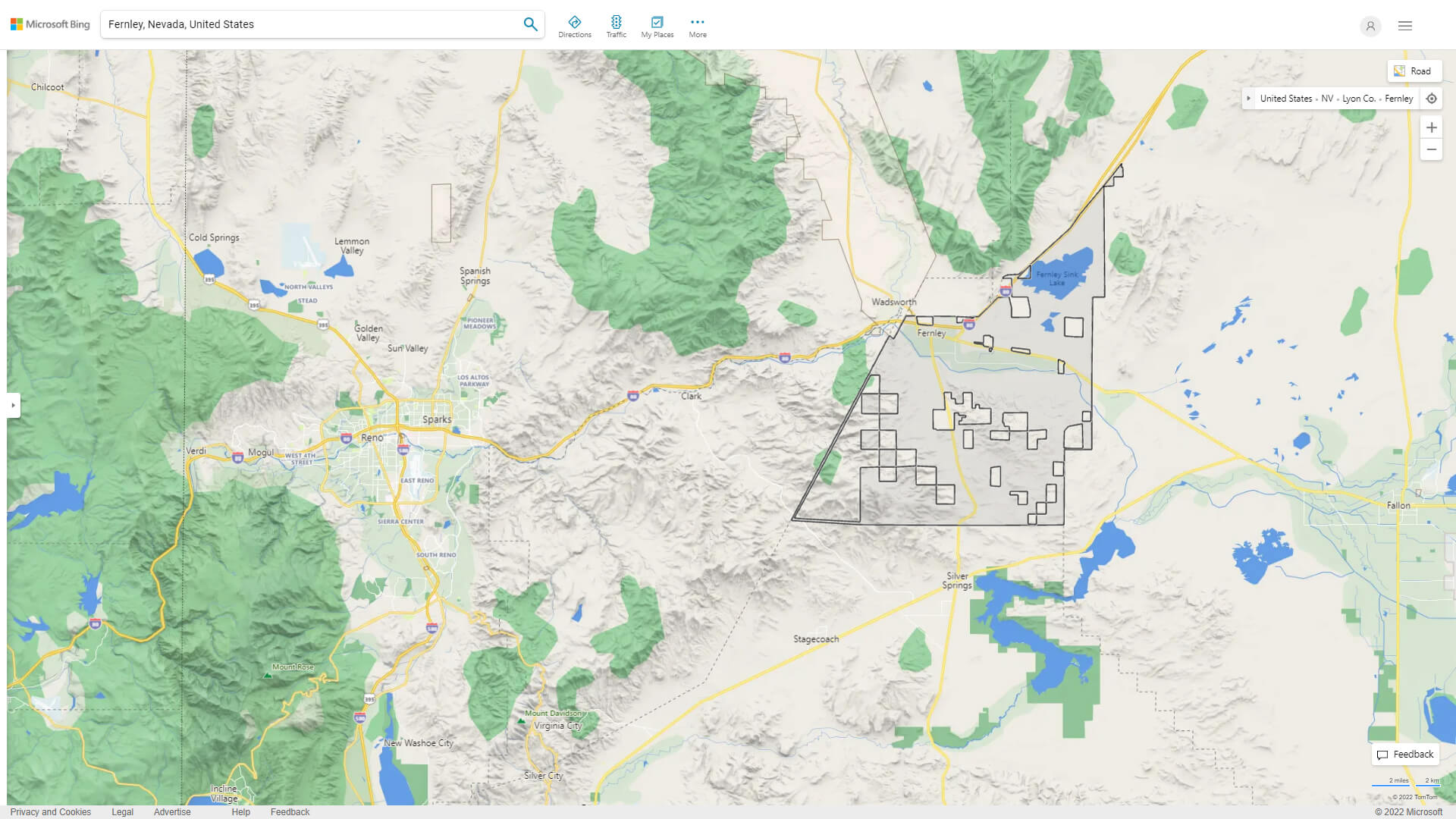Fernley Detailed Map
